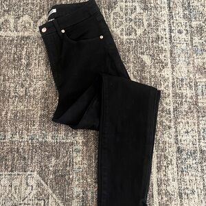 Black Good American Crop Denim Skinny Jeans